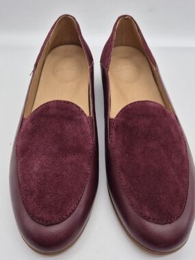 Dansko Women's Size 38 Wine Suede & Leather Slip-On Loafers